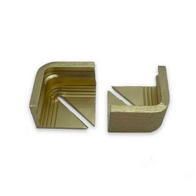 Genesis Brushed Brass Tile Corner Trim 12mm - Aluminium Straight