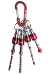 Armeg Twister 4pc Drill & Driver Bit Set - Inc Carabiner