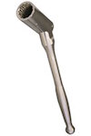 Priory Plated Steel Scaffold Spanner - 7/16w Bi-Hex LONG REACH