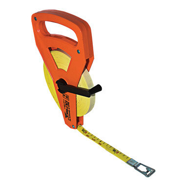 60m Fibreglass Tape Measure - Robust Plastic Frame