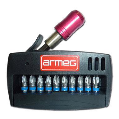 Armeg Screwdriver Bit Set - 11 Piece PZ2 - SDBSET11PZ2