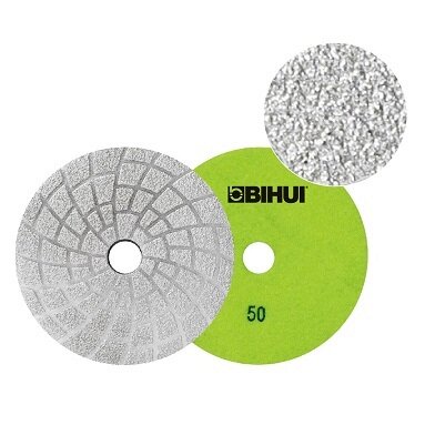 Bihui Vacuum Brazed Diamond Polishing Pad - 50 Grit (Extra Coarse)
