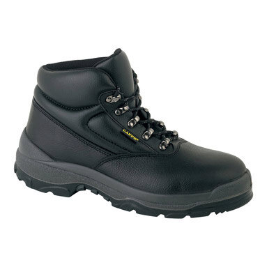 Capps LH811SM Safety Work Boots - Black Leather - Steel Toe