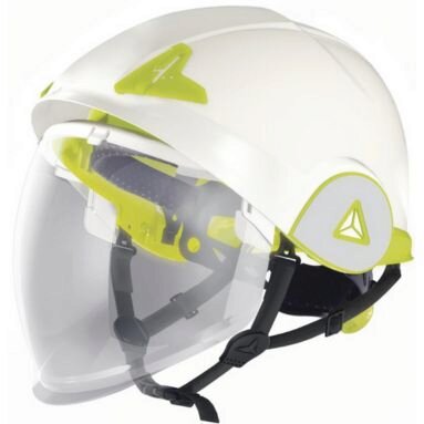 Delta Plus Onyx Safety Helmet / Hard Hat - Retractable Visor - White