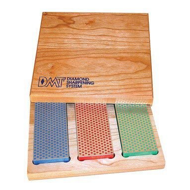 DMT Diamond Whetstones - 3 Stone Set In Wood Box