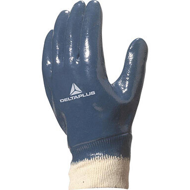 Full Nitrile Coated PPE Gloves - Ribbed Cuffs - NI155