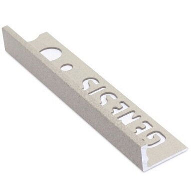 Genesis Bath Stone Tile Trim 10mm - Aluminium Straight 2.5m