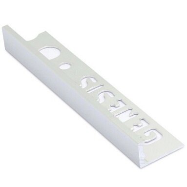 Genesis Bright Silver Tile Trim 10mm - Aluminium Straight 2.5m