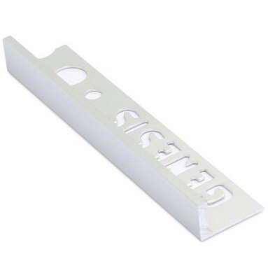 Genesis Polished Chrome Tile Trim 12mm - Aluminium Straight 2.5m