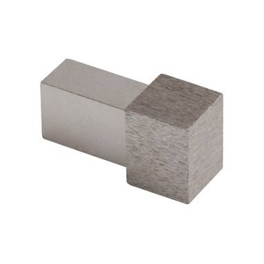 Genesis Brushed Silver Tile Corner Trim 10mm - Aluminium Square
