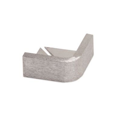 Genesis Brushed Silver Tile Corner Trim 12mm - Aluminium Straight