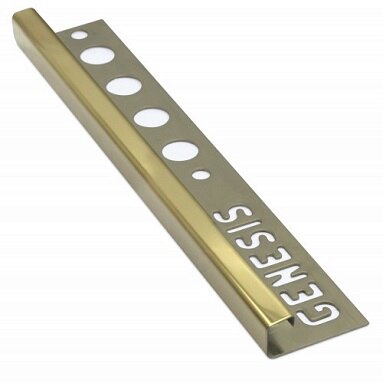 Genesis Gold Tile Trim 10mm - Stainless Steel Square 2.5m