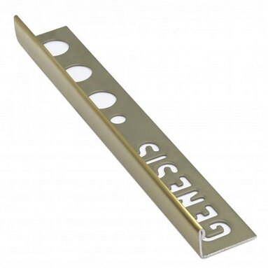 Genesis Gold Tile Trim 10mm - Stainless Steel Straight 2.5m