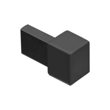 Genesis Black Tile Corner Trim 12mm - Aluminium Square