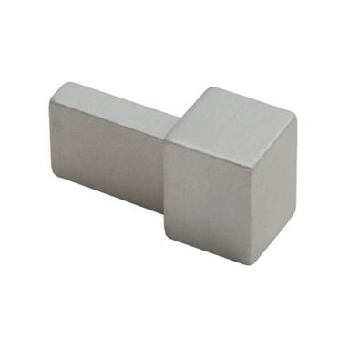 Genesis Matt Silver Tile Corner Trim 10mm - Aluminium Square