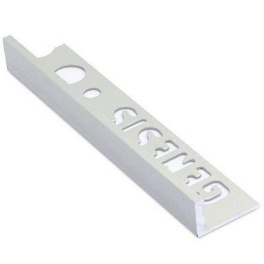 Genesis Matt Silver Tile Trim 10mm - Aluminium Straight 2.5m