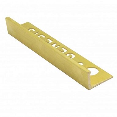 Genesis Natural Solid Brass Tile Trim 12mm - Straight 2.7m