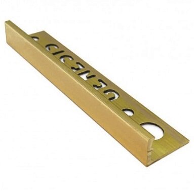 Genesis Polished Solid Brass Tile Trim 10mm - Straight 2.7m