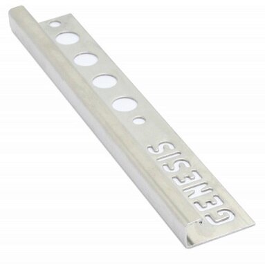 Genesis Polished Stainless Steel Tile Trim 8mm - Square 2.5m
