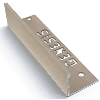 Genesis Sand Stone Tile Trim 22.5mm - Aluminium Straight 2.5m