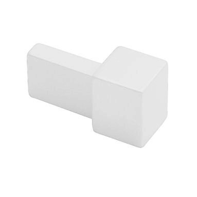 Genesis White Tile Corner Trim 10mm - Aluminium Square