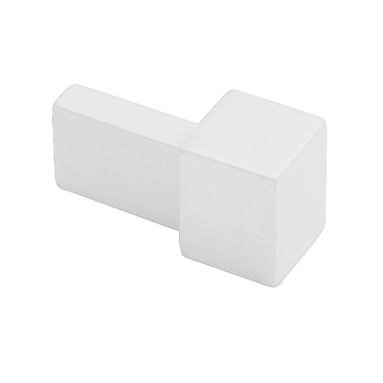 Genesis White Tile Corner Trim 12mm - Aluminium Square