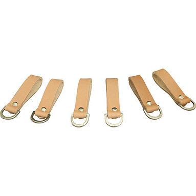 Lanyard Loops For Tan Leather Belts - 6 Pack - Tool Tethers