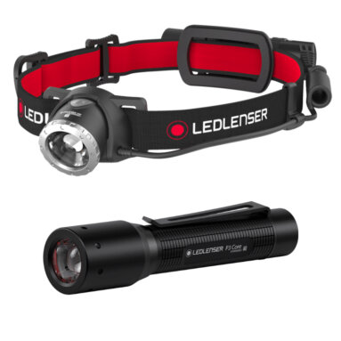 Ledlenser H8R Rechargeable Head Torch + Free P3 Pocket Torch