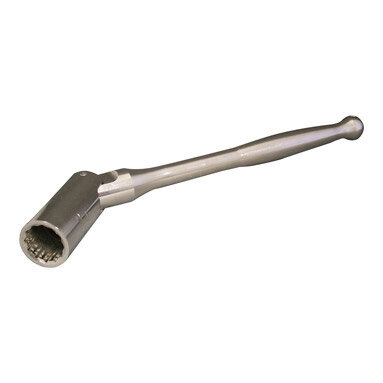 Priory Plated Steel Scaffold Spanner - 7/16w Bi-Hex LONG REACH