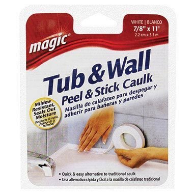 Magic Tub & Wall (White) - Peel & Stick Caulk - Bathroom Sealer Trim
