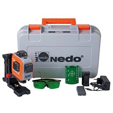 Nedo X-Liner 3D - Green Laser Level Set