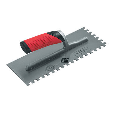 Rubi 6mm Notched Trowel - Open Rubiflex Handle - Steel Plate