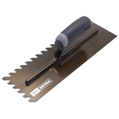 Refina Notched Tiling Trowel 14 Inch - 10mm Notch - Black