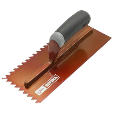 Refina Notched Tiling Trowel 11 Inch - 6mm Notch - Rose Gold