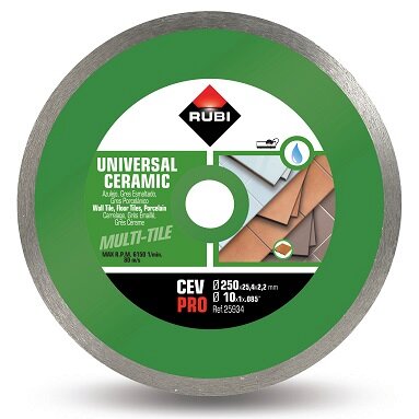 Rubi CEV 250mm Tile Saw Blade - Super Pro