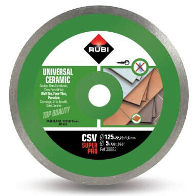 Rubi CSV 125mm Diamond Blade for Ceramic Tiles - Super Pro