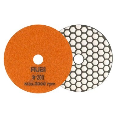 Rubi Flexible Dry Diamond Polishing Pad - 200 Grit (Medium)