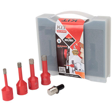 Rubi Dry Diamond Tile Drill Bit Kit 4x Diamond Bits (6-12mm)