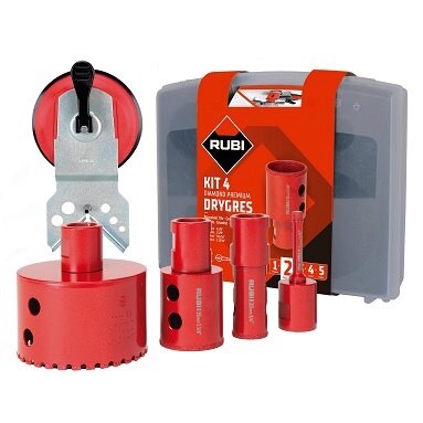 Rubi Dry Gres Premium Kit 4 - Inc 4x Drill Bits (28-68mm)