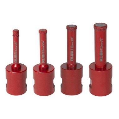Rubi Dry Gres Premium Mini Kit - Inc 4x Drill Bits (6-12mm)