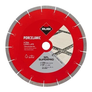 Rubi SPL EXT 250mm Diamond Blade For Thick Porcelain - Super Pro