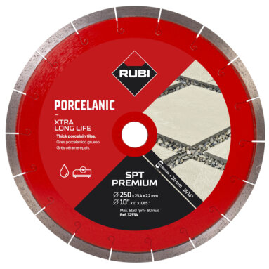 Rubi SPT 250mm Premium Diamond Blade - For 20mm-35mm Thick Porcelain