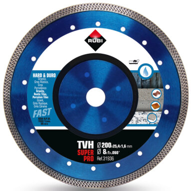 Rubi TVH 200 mm Diamond Blade - Turbo Viper Blade Superpro