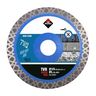 Rubi TVR 125mm Heavy Duty Porcelain Diamond Blade - Super Pro