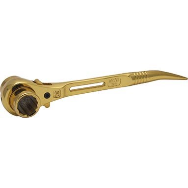 Gold Scaffold Ratchet Podger Reversible Spanner 19mm/21mm