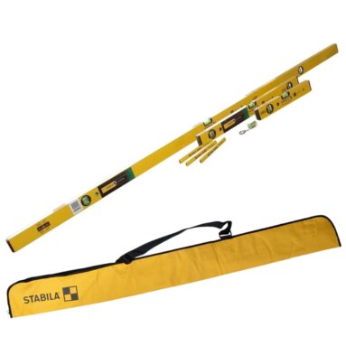 Stabila Spirit Levels 70-2 Combi Set (30, 60 & 180cm Levels) + Free Carry Case