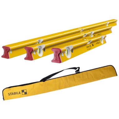 Stabila R Type Level Set - 60cm, 1.2m & 2m (3pc) + Free Carry Case