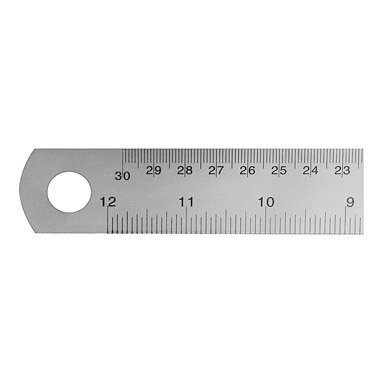 Stainless Steel Ruler - Right to Left - Metric/Imperial - Rigid - EC2