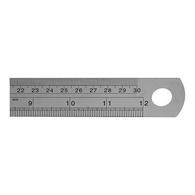 Stainless Steel Rule - Metric/Imperial - Rigid - EC2