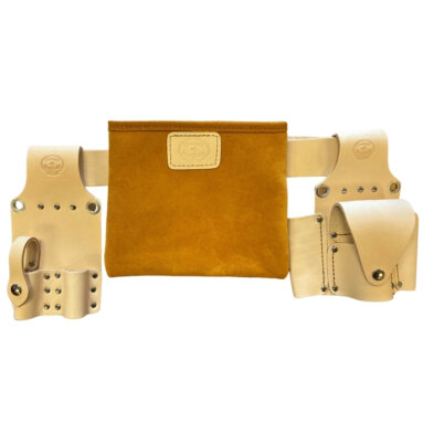 Steel Erectors Tool Belt Set - 4pc - Tan Leather